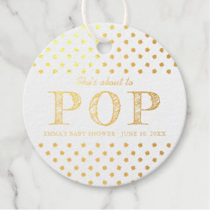 Ready to Pop Baby Shower Thank You Favour Tag