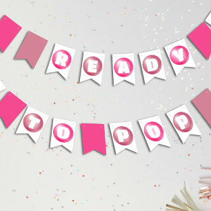 Ready to Pop Bubblegum Pink Girl Baby Shower Bunting