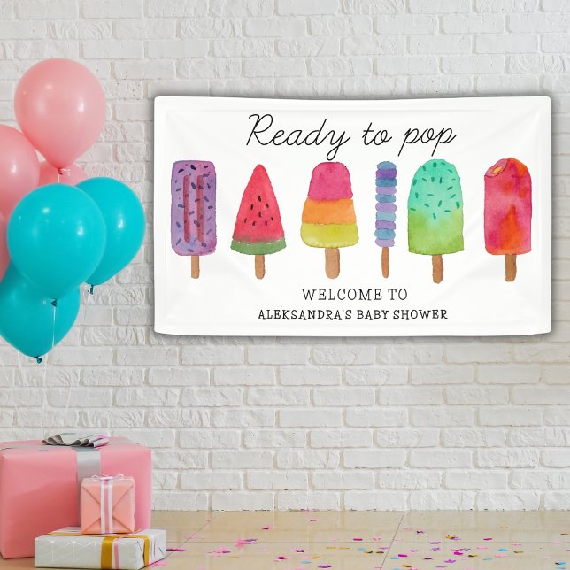 Ready To Pop Colourful Popsicle Baby Shower Banner (Creator Uploaded)