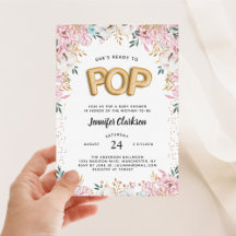 "Ready to Pop" Floral Baby Shower Balloons