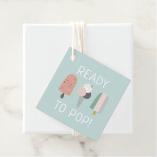 Ready to Pop Ice Cream Baby Shower Favor Tag