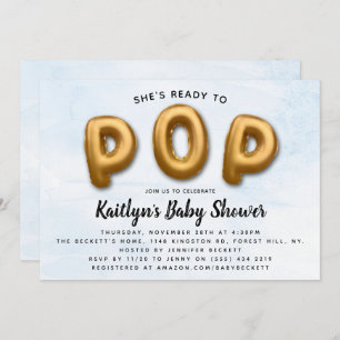 Ready To POP! Modern Baby Shower Invitation