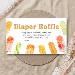 Ready to Pop Popsicle Baby Shower Diaper Raffle Enclosure Card