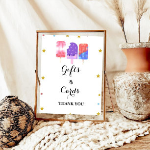 Ready to pop Popsicle Baby shower gift & Card  Poster