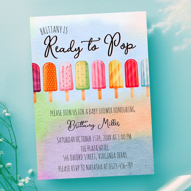 Ready To Pop Popsicle Summer Baby Shower Invitation (Creator Uploaded)