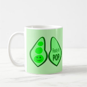 Ready to Pop Pregnant Green Pea Coffee Mug