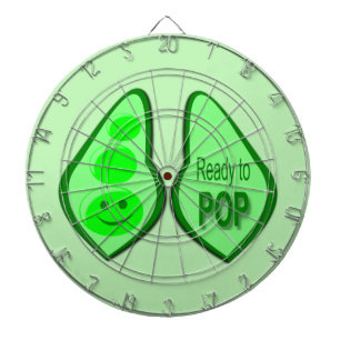 Ready to Pop Pregnant Green Pea Dartboard