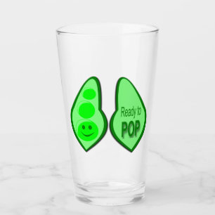 Ready to Pop Pregnant Green Pea Glass