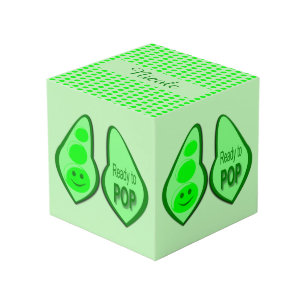 Ready to Pop Pregnant Green Pea Photo Upload Cube