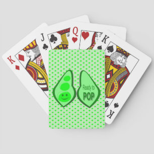 Ready to Pop Pregnant Green Pea Playing Cards