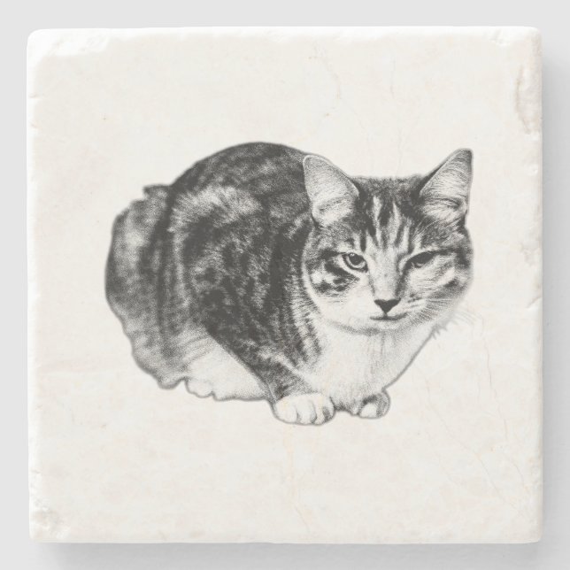 Ready to Pounce Cat Coaster (Front)