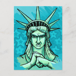 "Ready to Punch Something" Liberty Postcard