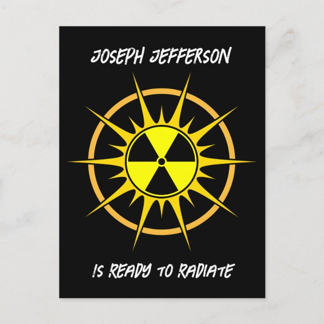 Ready to Radiate Graduation Invitation Postcard (Front)