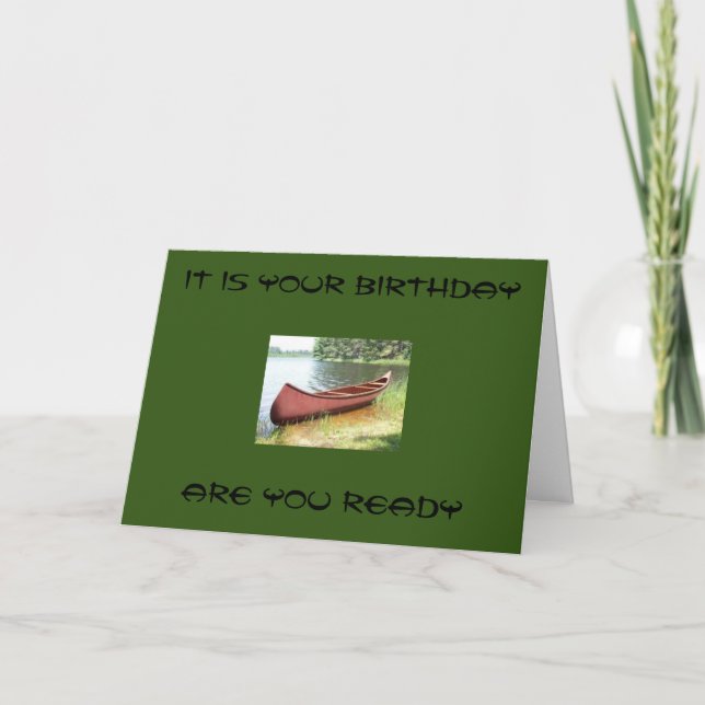 **READY TO RELAX AND HAVE A HAPPY BIRTHDAY?** CARD (Front)