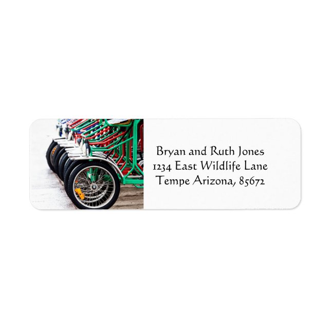 Ready to ride return address label (Front)