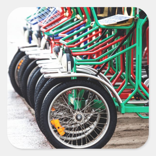 Ready to ride square sticker (Front)