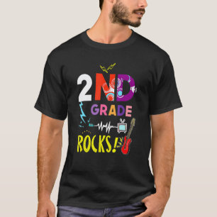 Ready To Rock 2nd Grade Second Teacher Kids Back T-Shirt