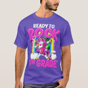 Ready To Rock 4th Grade Dabbing Unicorn Back To Sc T-Shirt