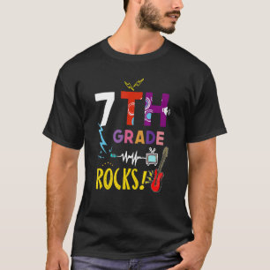Ready To Rock 7th Grade Seventh Teacher Kids Back T-Shirt