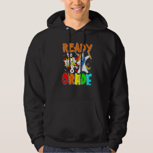 Ready To Rock 8th Grade Dabbing Unicorn Back To Sc Hoodie