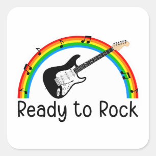 Ready to Rock Electric Guitar Sticker