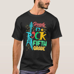 Ready To Rock Fifth Grade Rock Star 5Th Grade Boys T-Shirt