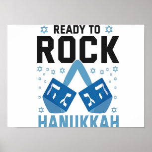 Ready To Rock Hanukkah Funny Jewish Holiday Gift Poster