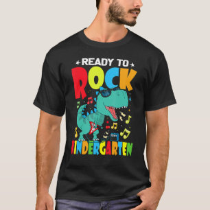 Ready To Rock Kindergarten Dinosaur Back To School T-Shirt