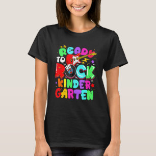 Ready To Rock Kindergarten First Day Of School Boy T-Shirt