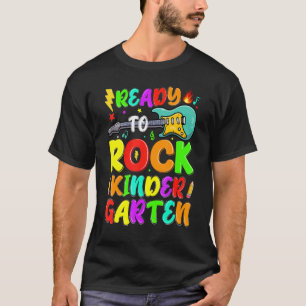 Ready To Rock Kindergarten Guitar First Day Of Sch T-Shirt