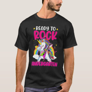Ready To Rock Kindergarten Unicorn Back To School T-Shirt