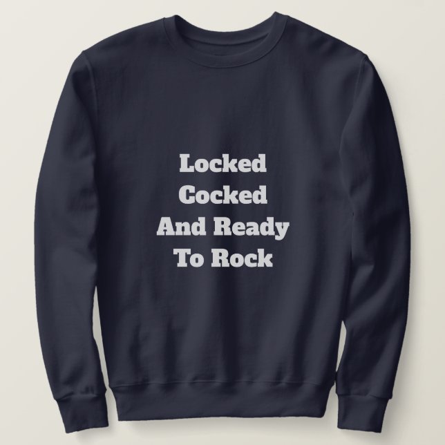 Ready to Rock Men's Basic T-Shirt Sweatshirt (Design Front)