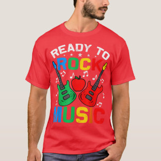 Ready To Rock Music Back To School Guitar  T-Shirt