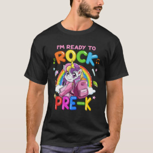 Ready To Rock Pre-K Unicorn Back To School Student T-Shirt
