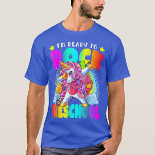 Ready To Rock Preschool Dabbing Unicorn Back To Sc T-Shirt