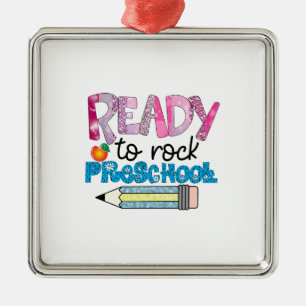 Ready To Rock Preschool Metal Ornament