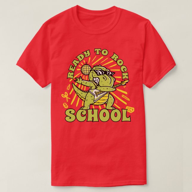 Ready To Rock School TRex T-Shirt (Design Front)