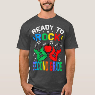 Ready To Rock Second Grade Back To School Guitar  T-Shirt