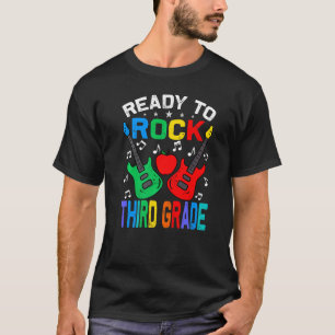Ready To Rock Third Grade Back To School Guitar T-Shirt