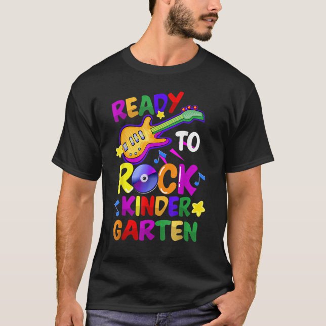 Ready To Rocks Kindergarten Back To School Teacher T-Shirt (Front)