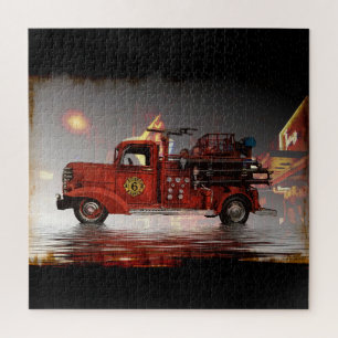 Ready to Roll in Vegas - Fire Truck  Jigsaw Puzzle