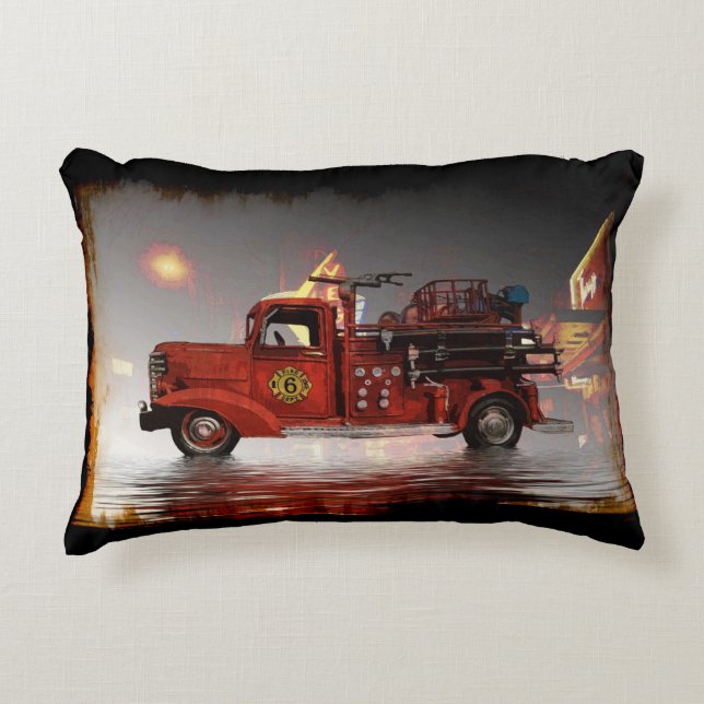 Ready to Roll in Vegas-Fire Truck  Pillow Case (Front)