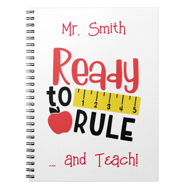 Ready To Rule Ruler And Apple Notebook (Front)