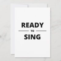READY TO SING