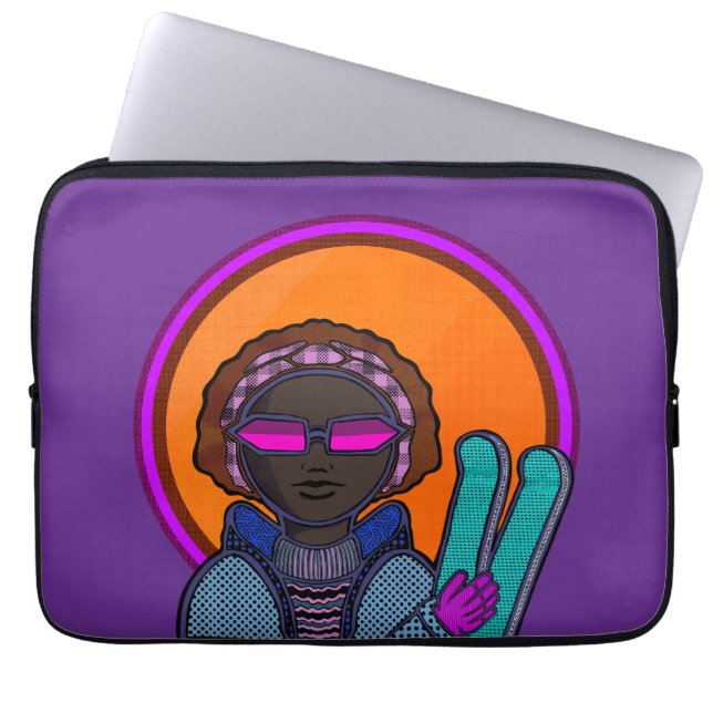 Ready to ski laptop sleeve (Front)