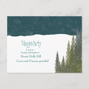 Ready to Sled? Invitation Postcard
