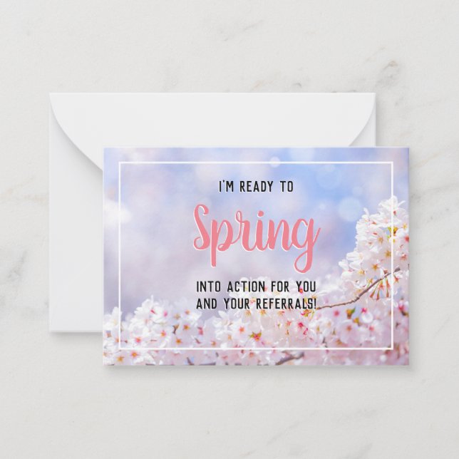 Ready to Spring into Action Marketing Card (Front)