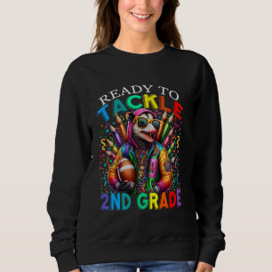 Ready To Tackle 2nd Grade First Day Of School Foot Sweatshirt