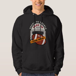 Ready To Tackle 3rd Grade Back To School Football Hoodie
