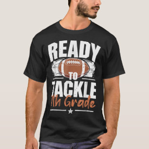 Ready To Tackle 7th Grade Football Back To School  T-Shirt